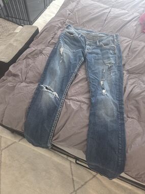 Distressed Blue Women's Jeans